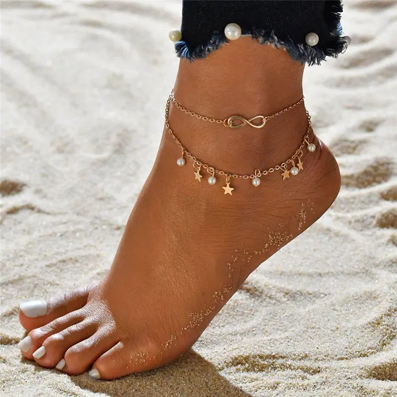 Bohemian Beads Tassel Ankle Bracelet