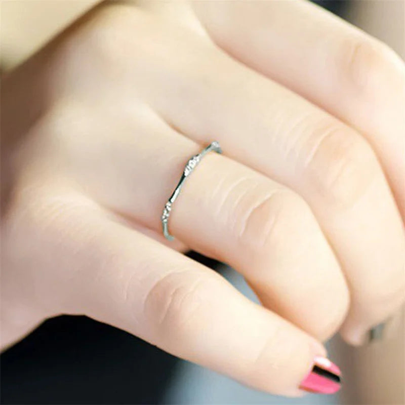 Minimalist Thin Band Versatile Ring