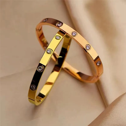 Crystal Love Cubic Couple Bracelets