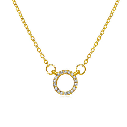 Crystal Circle Pendant Necklace